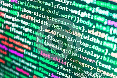 Programing workflow abstract algorithm concept. Digital technology on display. Abstract computer script code. Stock Photo