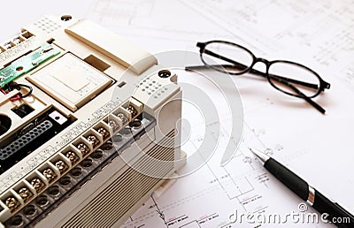 Programmable Logic Controller Stock Photo