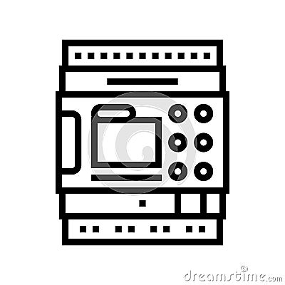 programmable logic controller line icon vector illustration Vector Illustration