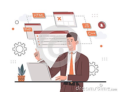 Programmer engineer concept Vector Illustration