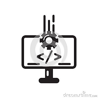 Programmer icon isolated on white background Vector Illustration