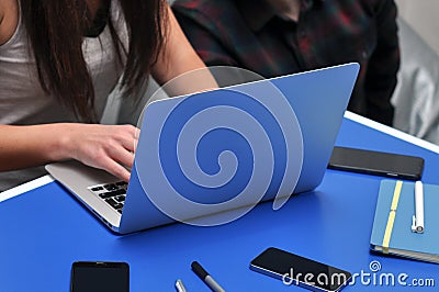 Programmer, Mobile Application Designers, Web Designer working at office Stock Photo