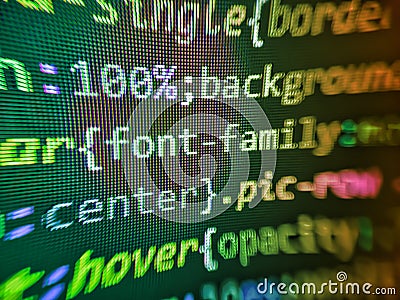 Programmer working in a software develop company office. Computing, cyberspace , future and innovation concept. Selective focus. Stock Photo