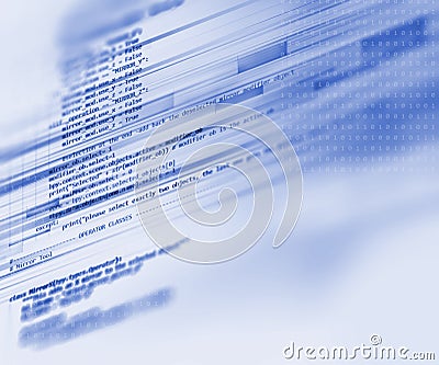 Programming code abstract technology background of software developer and Computer script Stock Photo