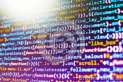 Programming code abstract technology. Stock Photo