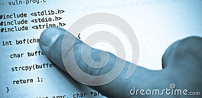 Programming code language blue tint Stock Photo