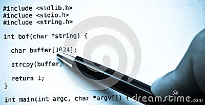 Programming code language blue tint Stock Photo