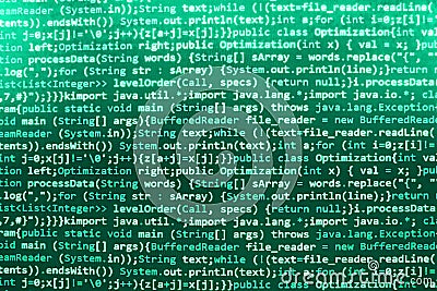 Programming coding source code screen. Stock Photo