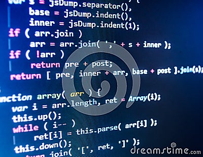 Programming Coding Source Code Screen. Stock Photography ...
