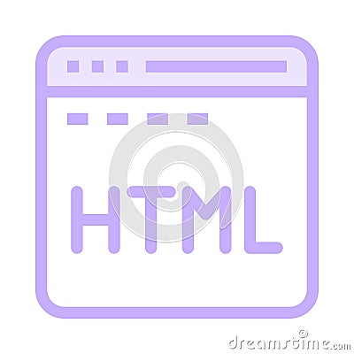 Programming color line icon Stock Photo