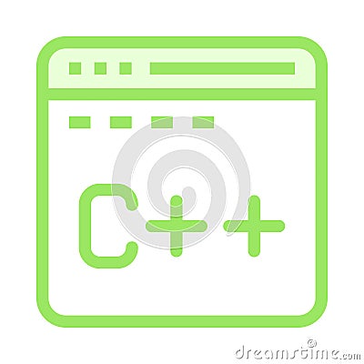 Programming color line icon Stock Photo