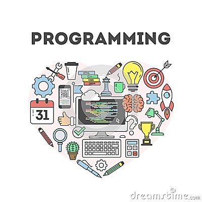 Programming concept illustration. Vector Illustration