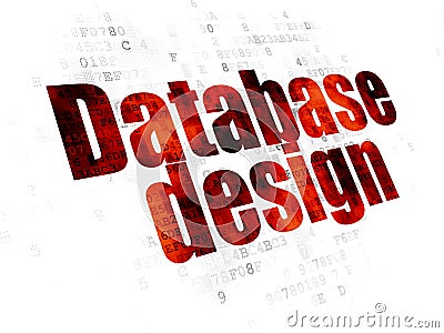 Programming concept: Database Design on Digital background Stock Photo