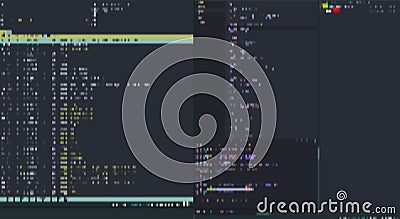 Programming console with dark background. Coding vector Illustration Vector Illustration