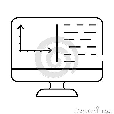 programming data science line icon vector illustration Vector Illustration