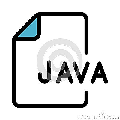 Programming file color line icon Stock Photo