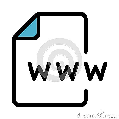 Programming file color line icon Stock Photo