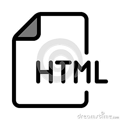 Programming file color line icon Stock Photo