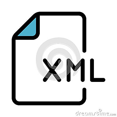 Programming file color line icon Stock Photo