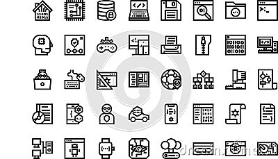 Programming icons High-Quality Vector Icons Collection with Editable Stroke. Ideal for Professional and Creative Vector Illustration