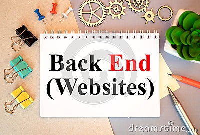 Programming of Internet website. Developer occupation work photo. Webdesigner Workstation. WWW software development Stock Photo