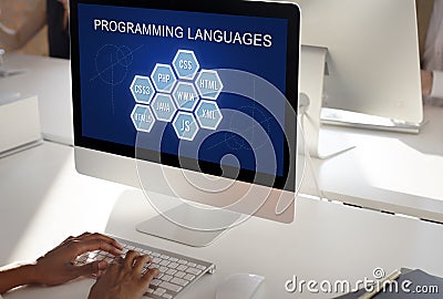 Programming Language Coding Developer Software Concept Stock Photo