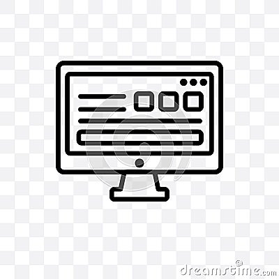 Programming language vector linear icon isolated on transparent background, Programming language transparency concept can be used Vector Illustration