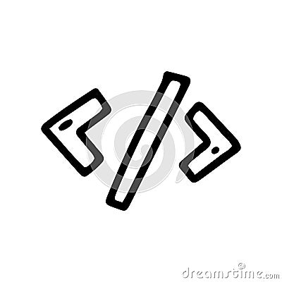 programming line vector doodle simple icon design Vector Illustration