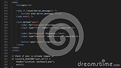 Software Source Code. Programming Code. Programming Code on Computer ...