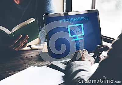 Programming Software Code Application Technology Concept Stock Photo