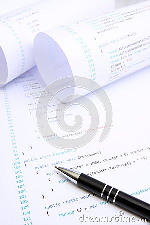 Programming source code Stock Photo