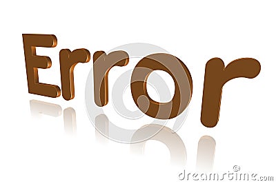 Programming Term - Error - 3D image Stock Photo