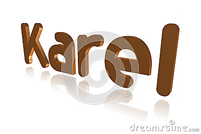 Programming Term - Karel - Object-Oriented Programming Language - 3D image Stock Photo