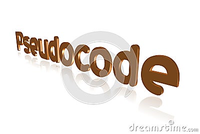 Programming Term - Pseudocode or p-code - Programming Language - 3D image Stock Photo