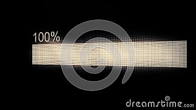 Progress bar. Illustration of uploading, downloading, transferring process. Modern loading bar animation on dark Stock Photo