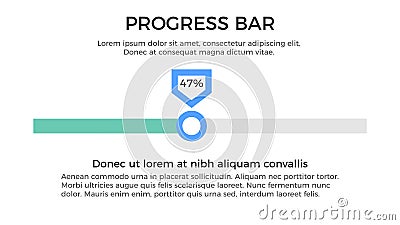 Progress Bar Infographic Element Vector Illustration