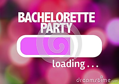 Progress Bar Loading with the text: Bachelorette Party Stock Photo