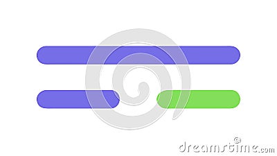 Progress Bar Sections Flat Icon, Loading Status Vector Art, vector design Generative AI Vector Illustration