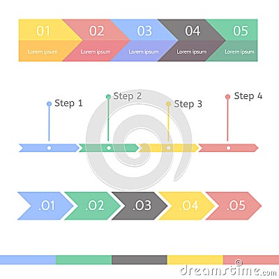 Progress chart statistic concept. Infographic template for presentation. Timeline statistical chart. Business flow process Stock Photo