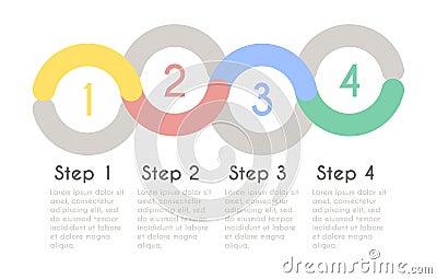 Progress chart statistic concept. Infographic template for presentation. Timeline statistical chart. Business flow process Stock Photo
