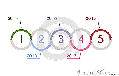 Progress chart statistic concept. Infographic template for presentation. Timeline statistical chart. Business flow Stock Photo