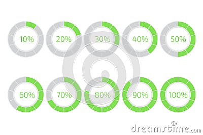 Progress loading bar. Flat style vector. Vector Illustration