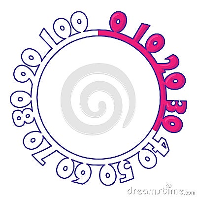 Progress loading indicator percentage icon Vector Illustration