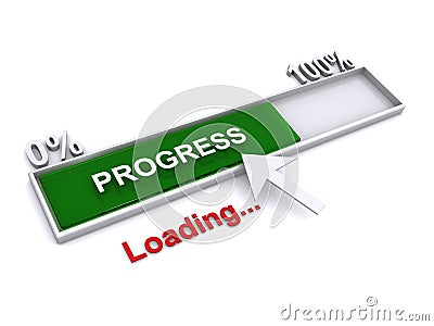 Progress loading on white Stock Photo