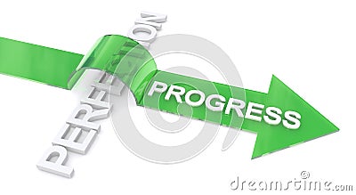 Progress over perfection Stock Photo