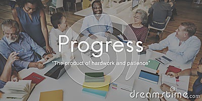 Progress Product Hardwork Patience Graphic Concept Stock Photo