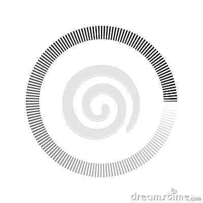 Progress, steps, phases indicator. Preloader, buffer shape. Circle, circular loading icon Vector Illustration