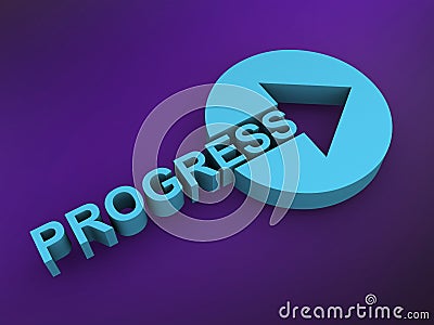 progress word on purple Stock Photo