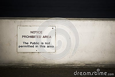 Prohibited area Stock Photo