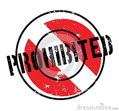 Prohibited rubber stamp Vector Illustration